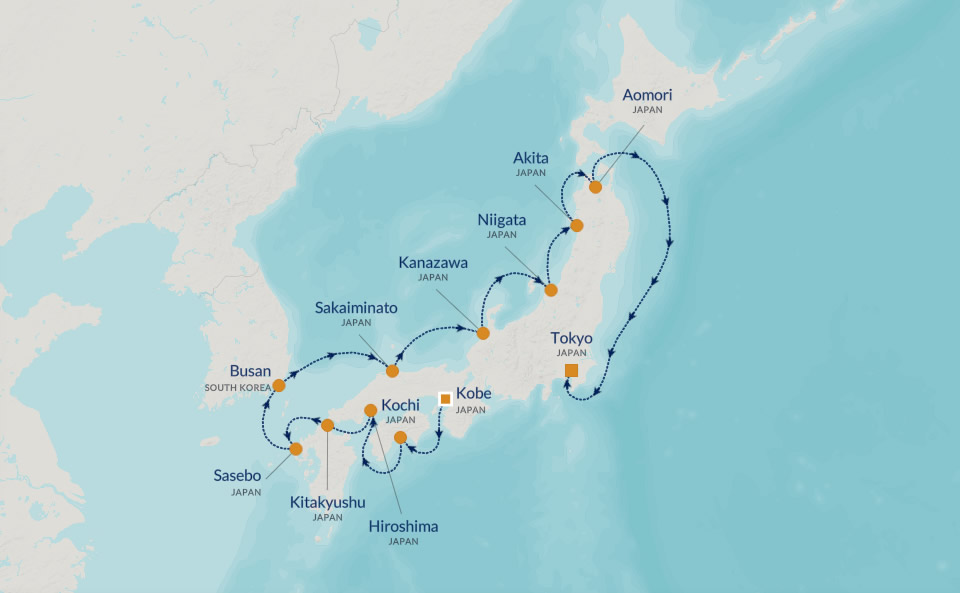 PerryGolf  2025 Japanese Golf Cruise Map